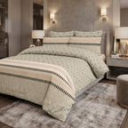 Luxury Beige Cotton Bedsheet Set