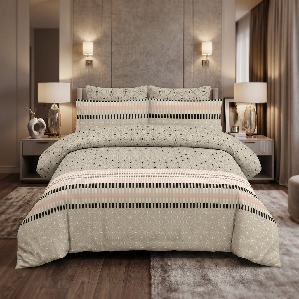 Luxury Beige Cotton Bedsheet Set